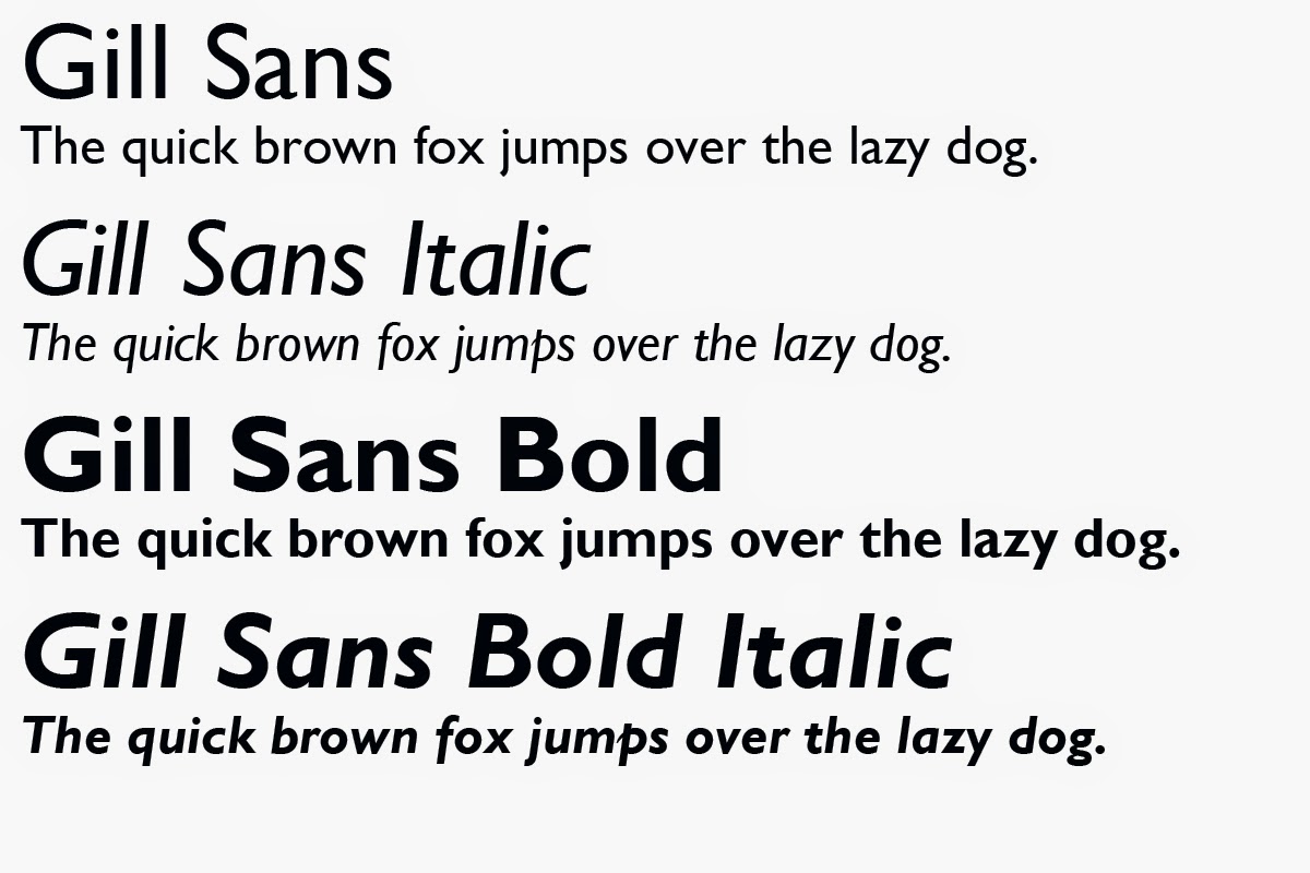Gill Sans Font Ailesi