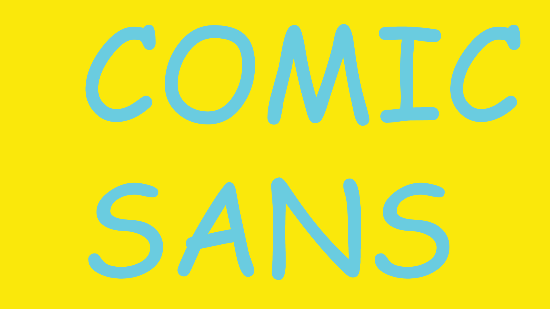 Comic sans font
