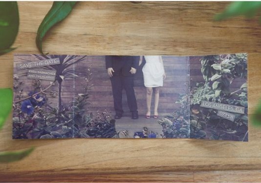 Fotoğraf üzerine baskı alınmış davetiye örneği