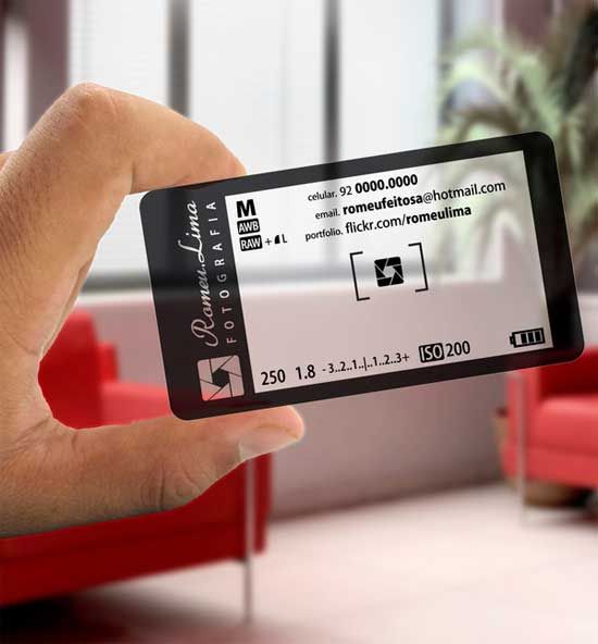 Şeffaf kartvizit tasarımı