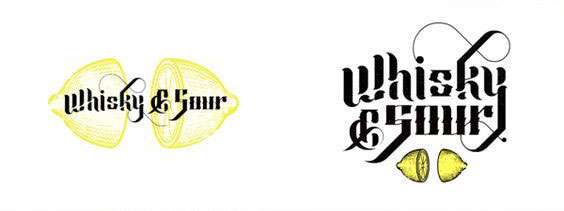 limon görseli ve yazı içeren sarı ve siyah iki adet logo