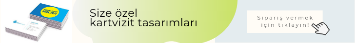 kartvizit siparişi vermek için hazırlanan yeşil banner