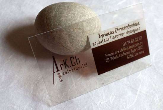 Şeffaf kartvizit örnekleri