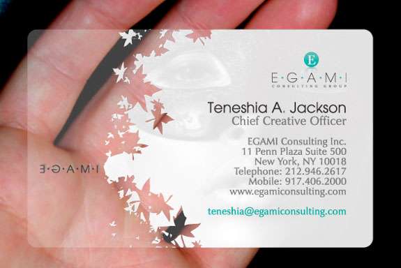 Şeffaf kartvizit örnekleri