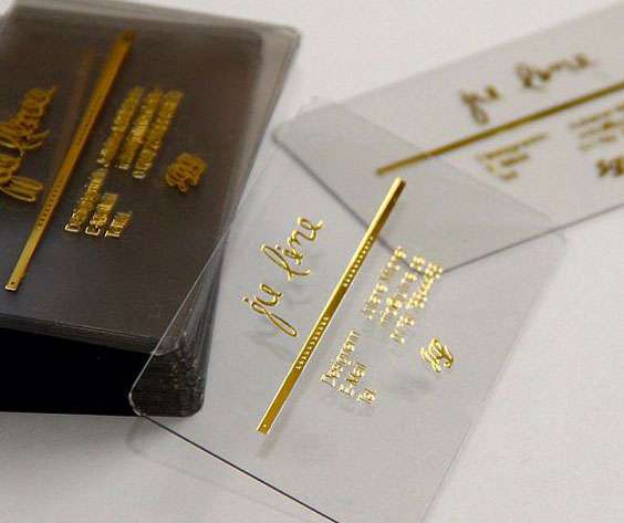 Şeffaf kartvizit örnekleri