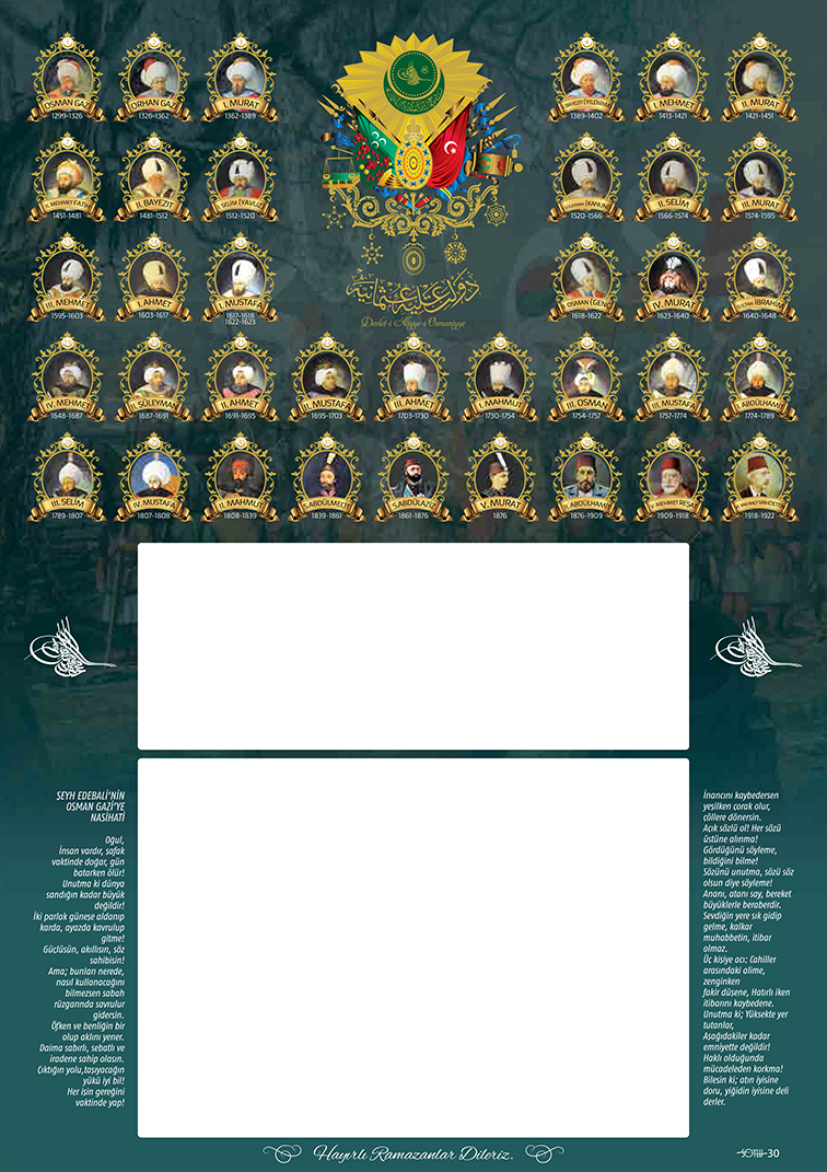 imsakiye tasarımları