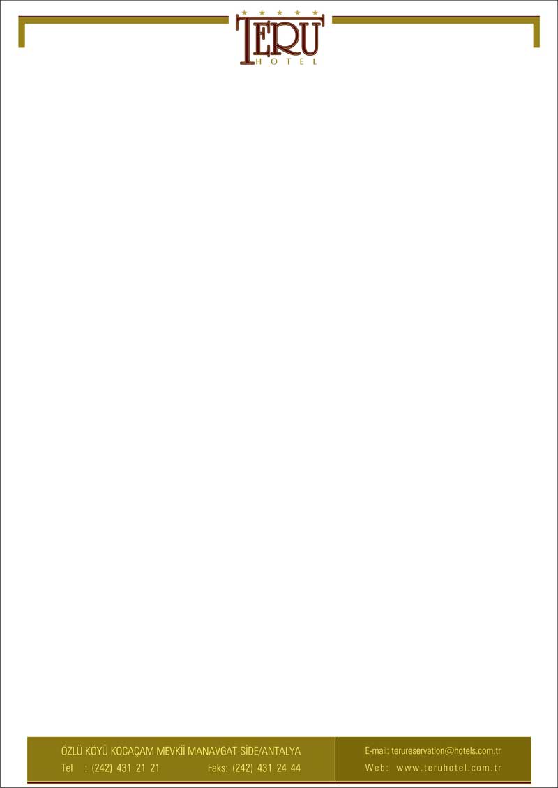 antetli kağıt örneği, bilgi veren antetli kağıt