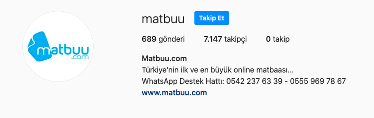 Matbuu Instagram hesabı