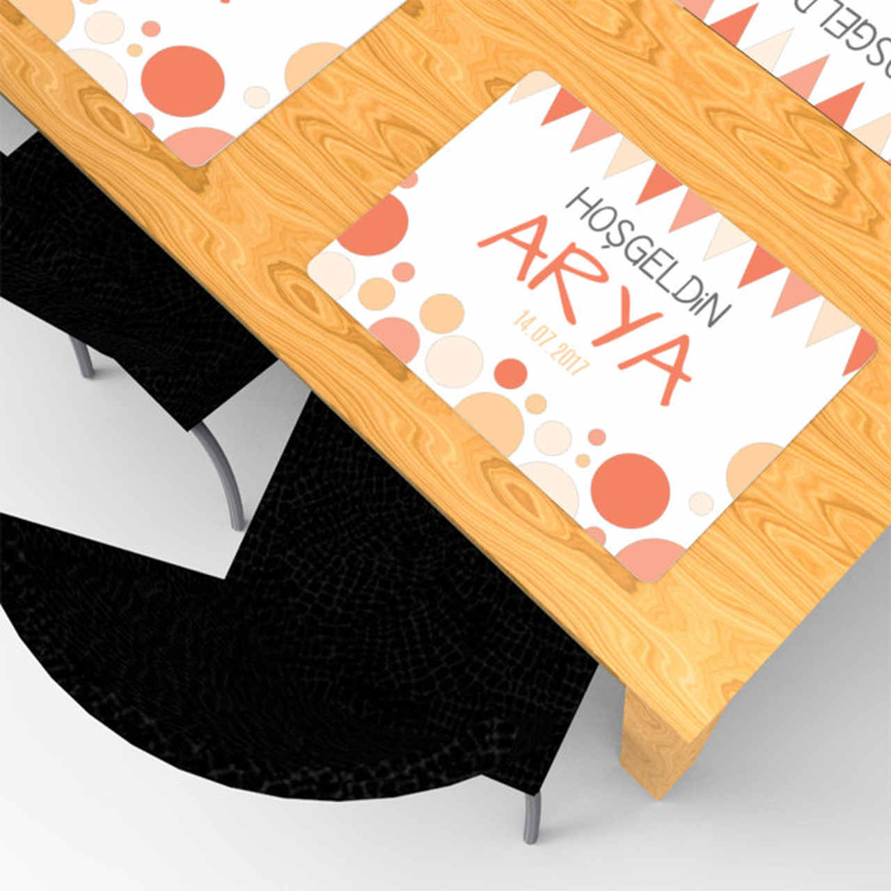 hoşgeldin arya yazılı baby shower amerikan servis