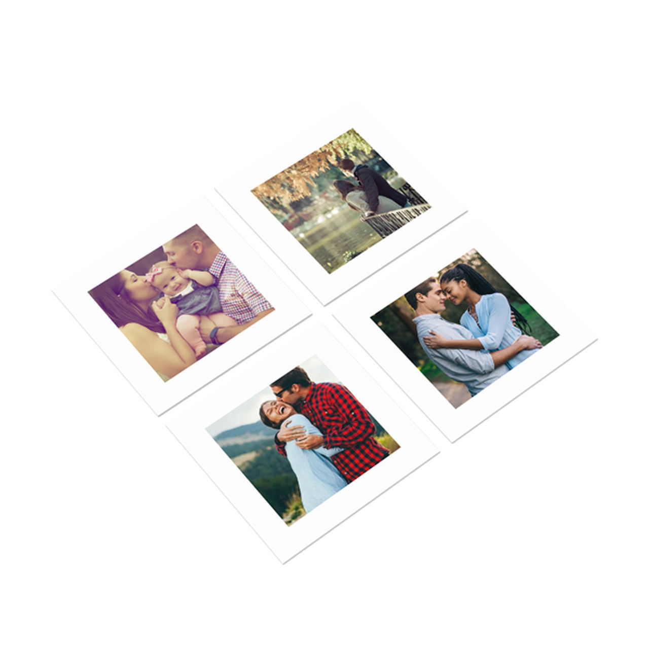 4 farklı fotoğraftan oluşan mini foto kartlar