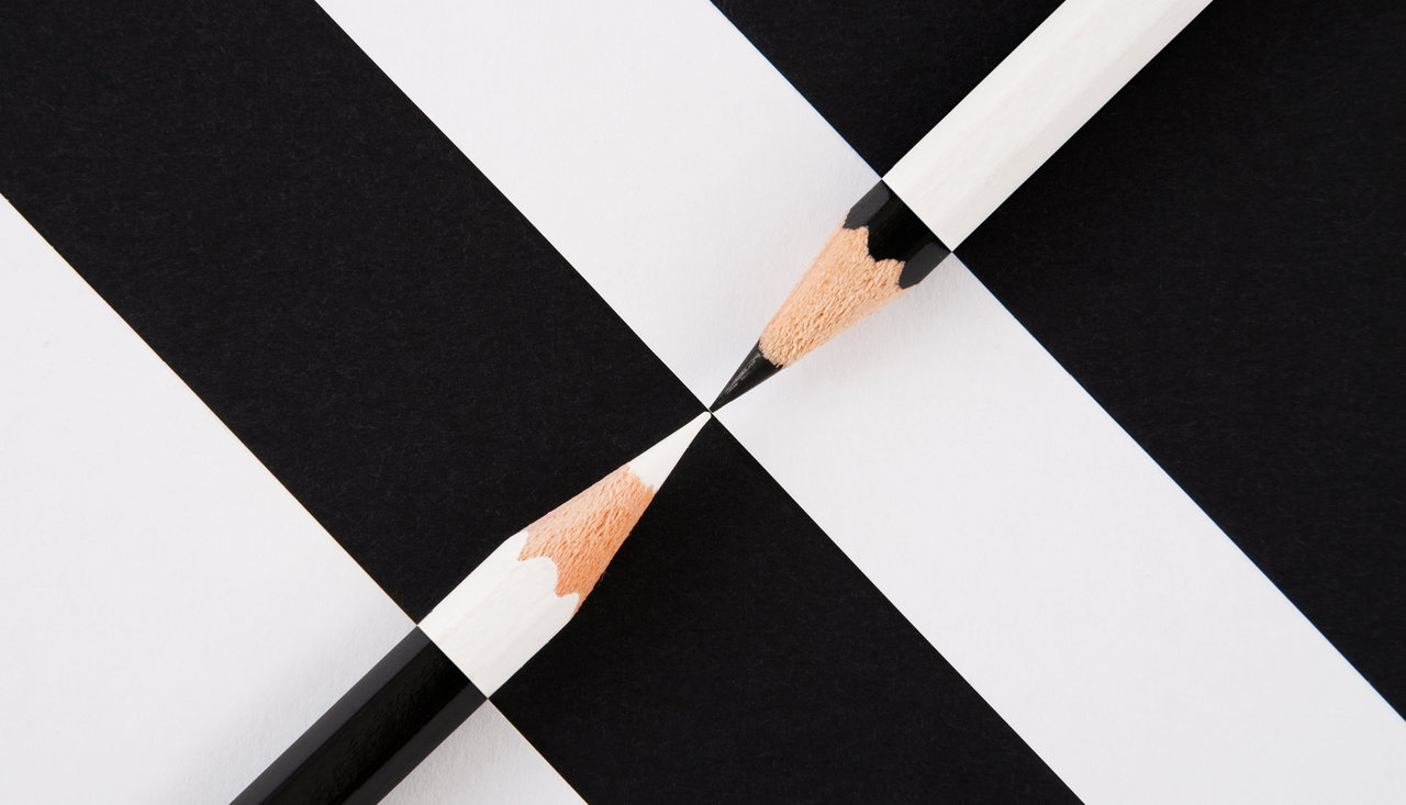 siyah ve beyaz kontrast