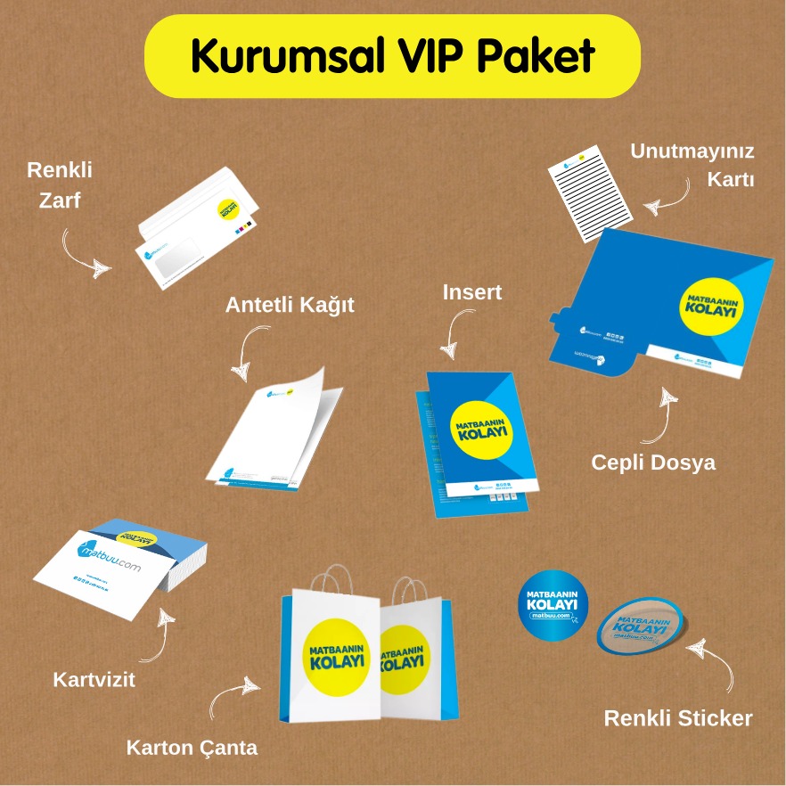Kurumsal Vip Paket baskı ve tasarım