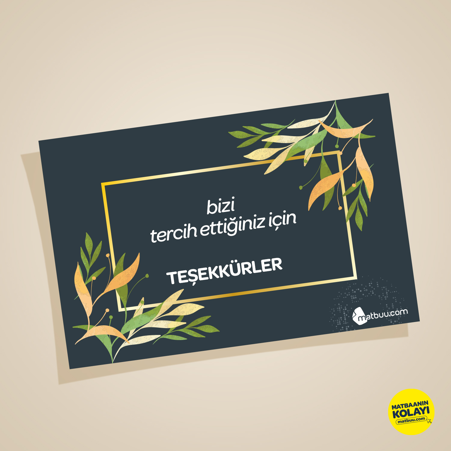 Teşekkür Kartı baskı ve tasarım