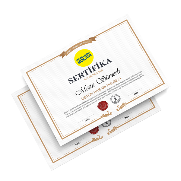 Sertifika baskı ve tasarım