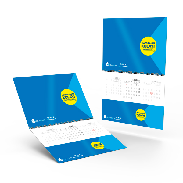 Yapraklı Duvar Takvimi baskı ve tasarım