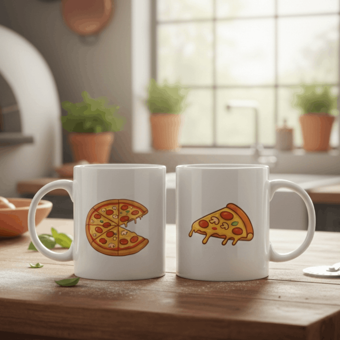 Pizza Dilimi 2'li Kupa Bardak