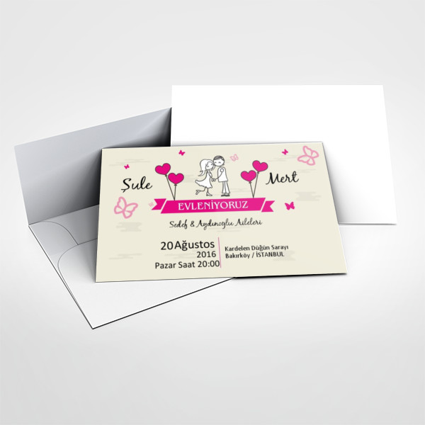 davetiye,çizgi,kalp