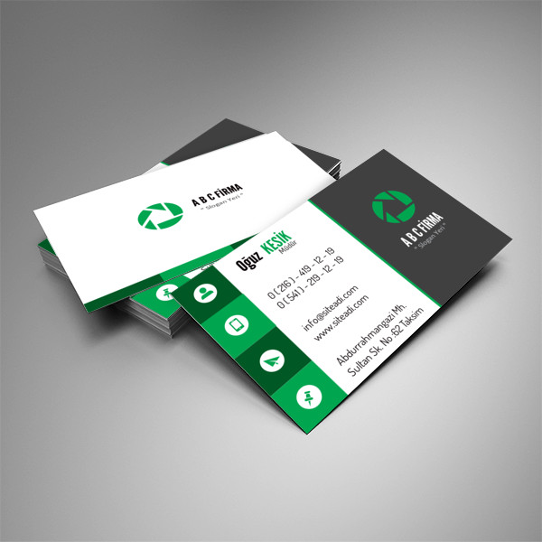 Firma Kartvizit Yeşil