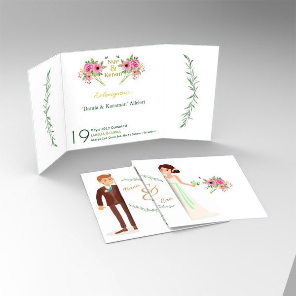 Vintage Modern Davetiye