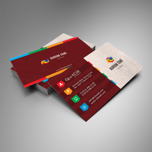 Modern Kartvizit Kırmızı 008