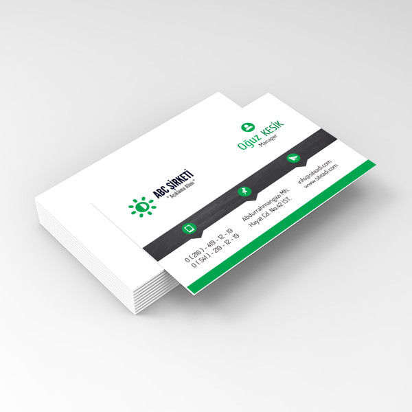 Kurumsal Firma Kartviziti Yeşil
