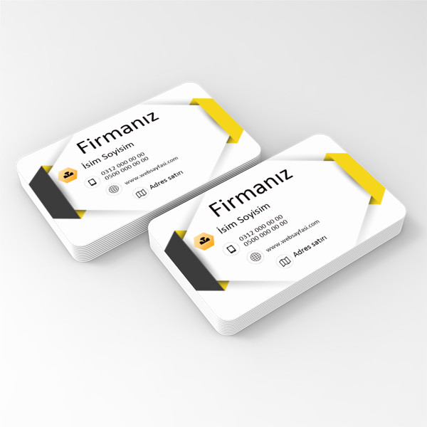 sarı siyah kartvizit