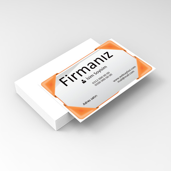 turuncu köşeler kartvizit