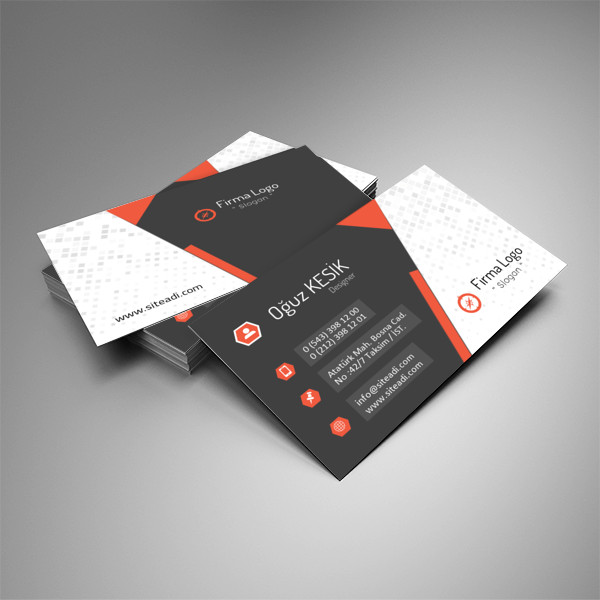 Kurumsal Kimlik Kartvizit Turuncuu 012