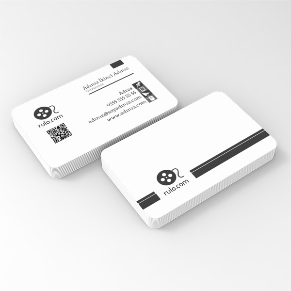 Gri Minimal Kişisel Kurumsal Oval Kartvizit