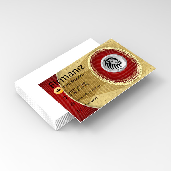 kırmızı sarı kartvizit