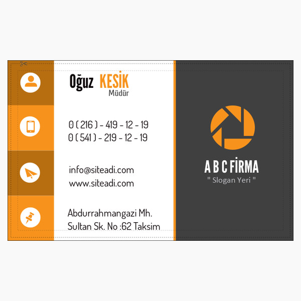 Firma Kartvizit Turuncu