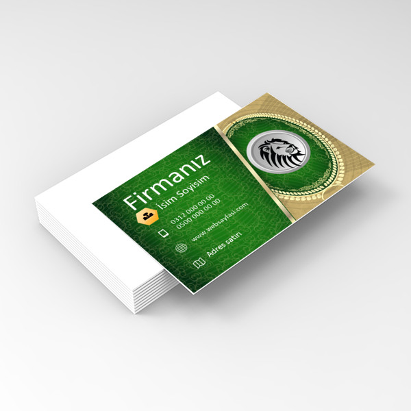 yeşil gri sarı kartvizit