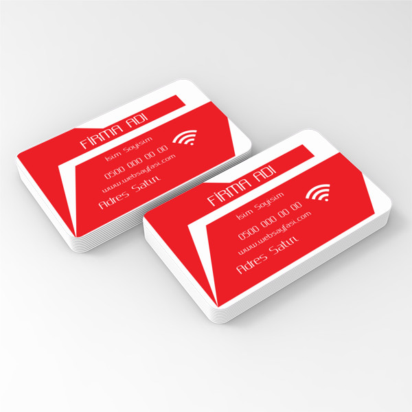 kartvisit kırmızı beyaz