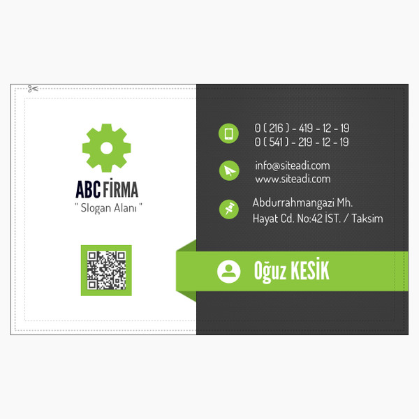 Yeşil Kurumsal Kartvizit 008