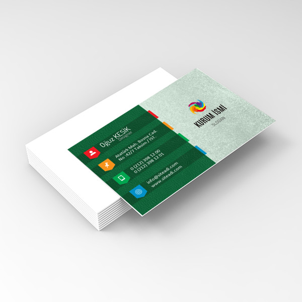 Modern Kartvizit Yeşil 008