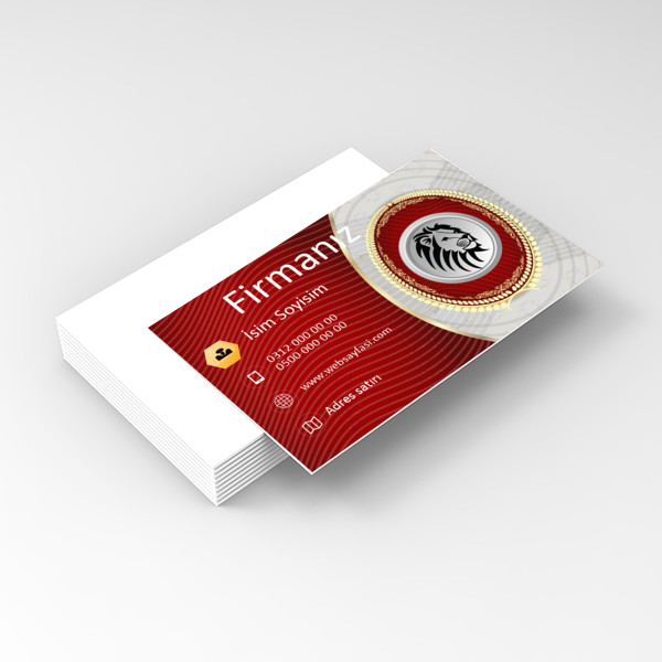 kırmızı gri sarı kartvizit