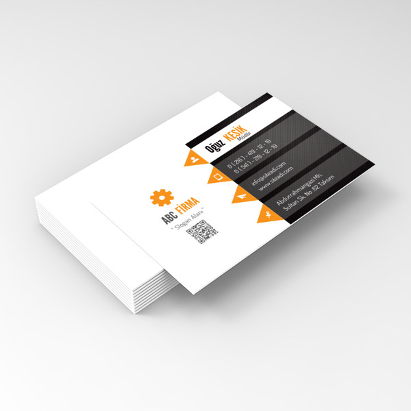 Kurumsal Şirket Kartvizit Turuncu 28