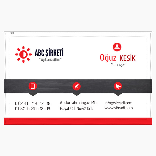 Kurumsal Firma Kartviziti Kırmızı