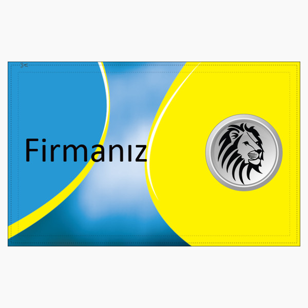 mavi sarı desen  kartvizit