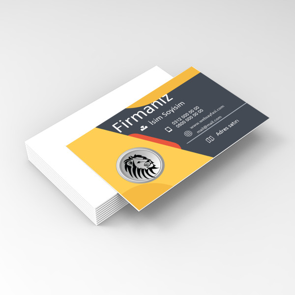 turuncu gri tasarım kartvizit