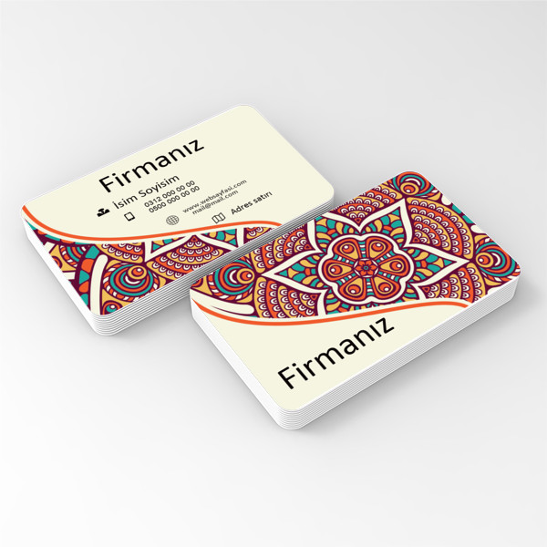 çiçek desen kartvizit