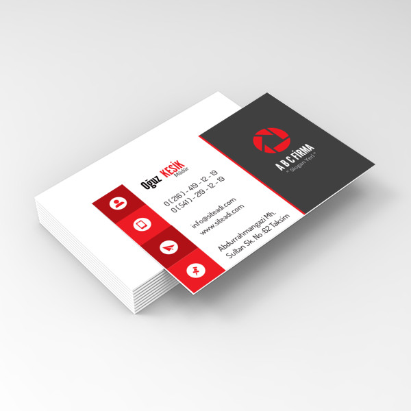 Firma Kartvizit Kırmızı