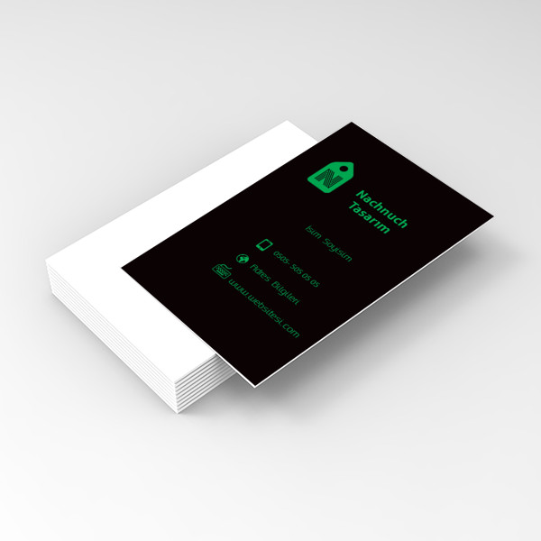 Siyah - Yeşil Kişisel Kartvizit