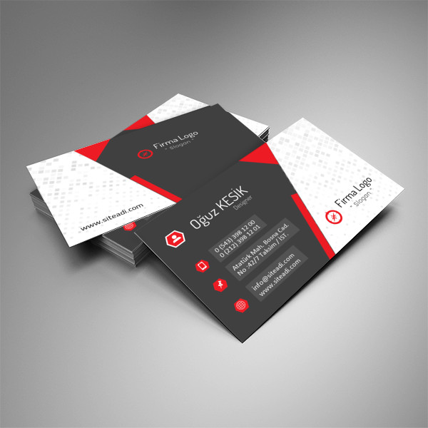 Kurumsal Kimlik Kartvizit Kırmızı 012