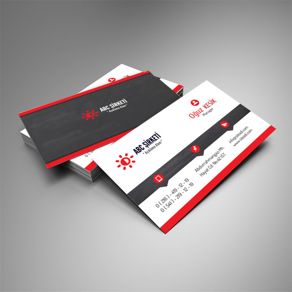 Kurumsal Firma Kartviziti Kırmızı