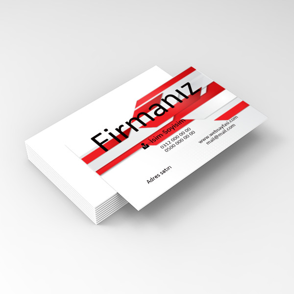 kırmızı gri kartvizit