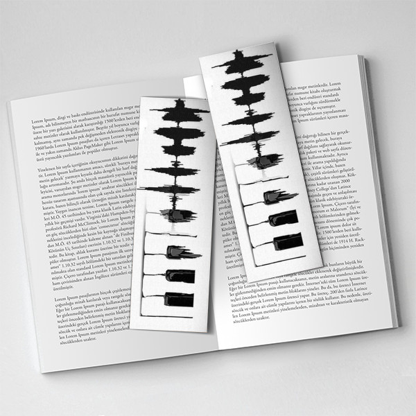 Piyano Tasarım Kitap Ayracı