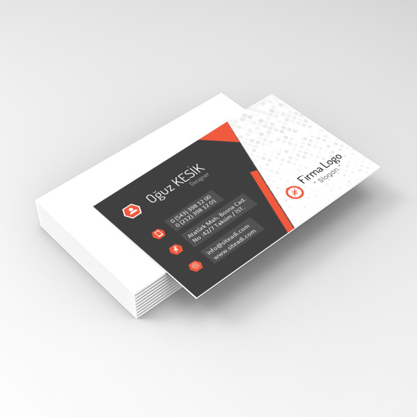 Kurumsal Kimlik Kartvizit Turuncuu 012