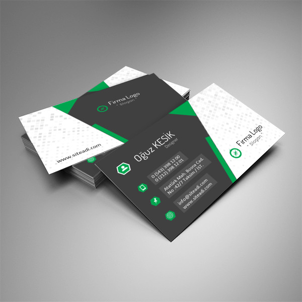 Kurumsal Kimlik Kartvizit Yeşil 012