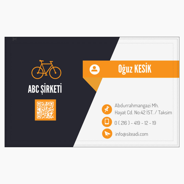 Oval Köşeli Kartvizit 028